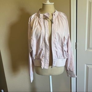 Free People Light Pink Bomber Jacket, Size S